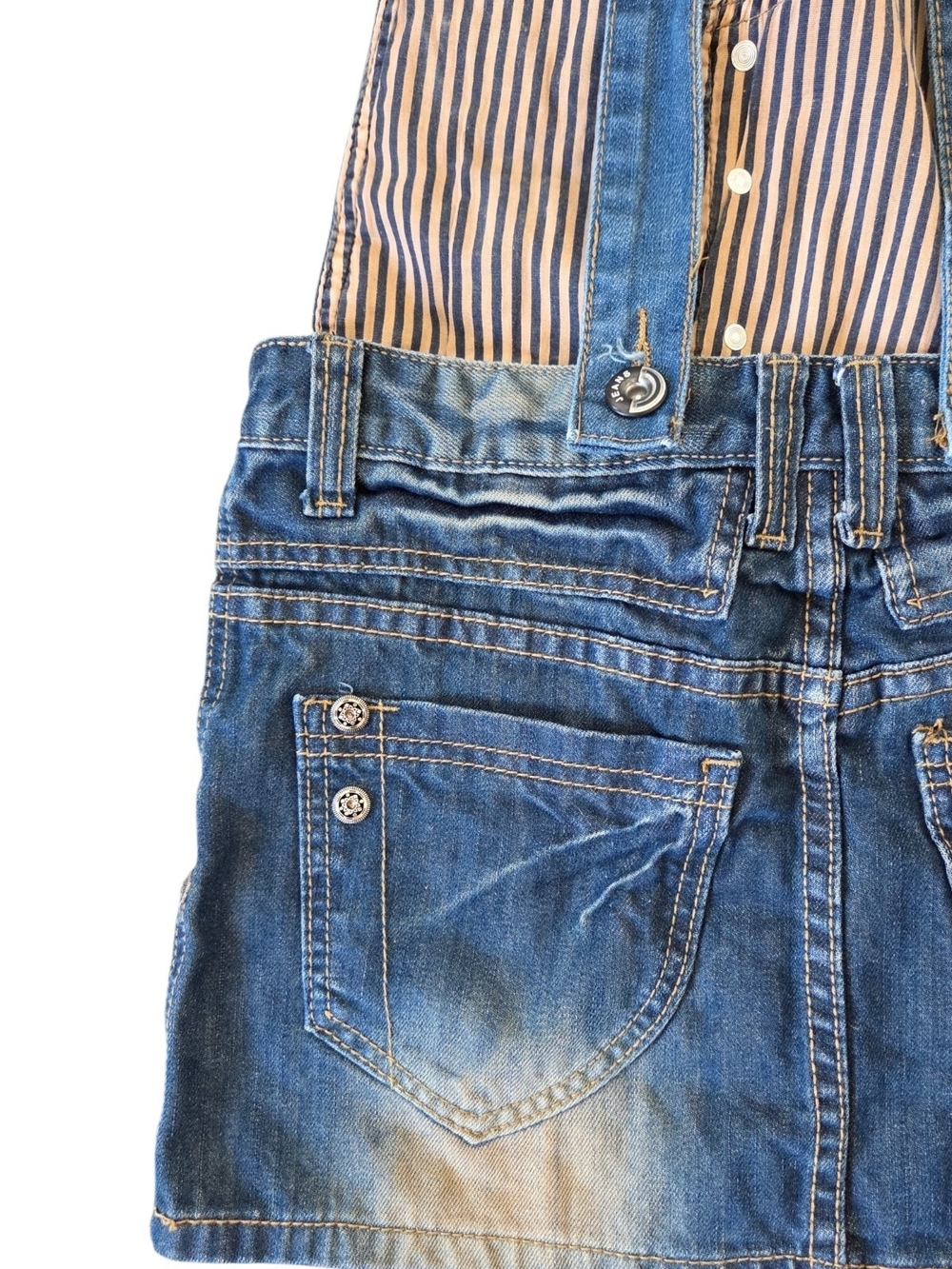 🌟Denim Overall Skirt Dress - Blue - Picture 8 of 8